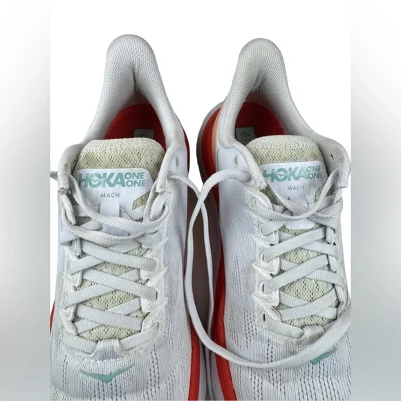 Hoka One One Mach 4 Women’s Size 8 B Running Sneakers Shoes 1113529 White Fiesta - Picture 12 of 15